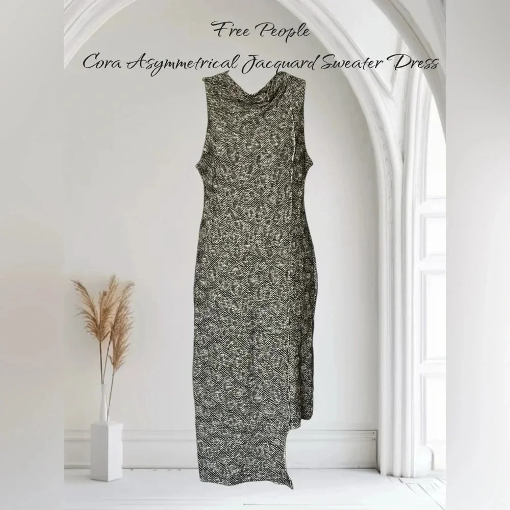 Free People | Cora Asymmetrical Jacquard Sweater Dress